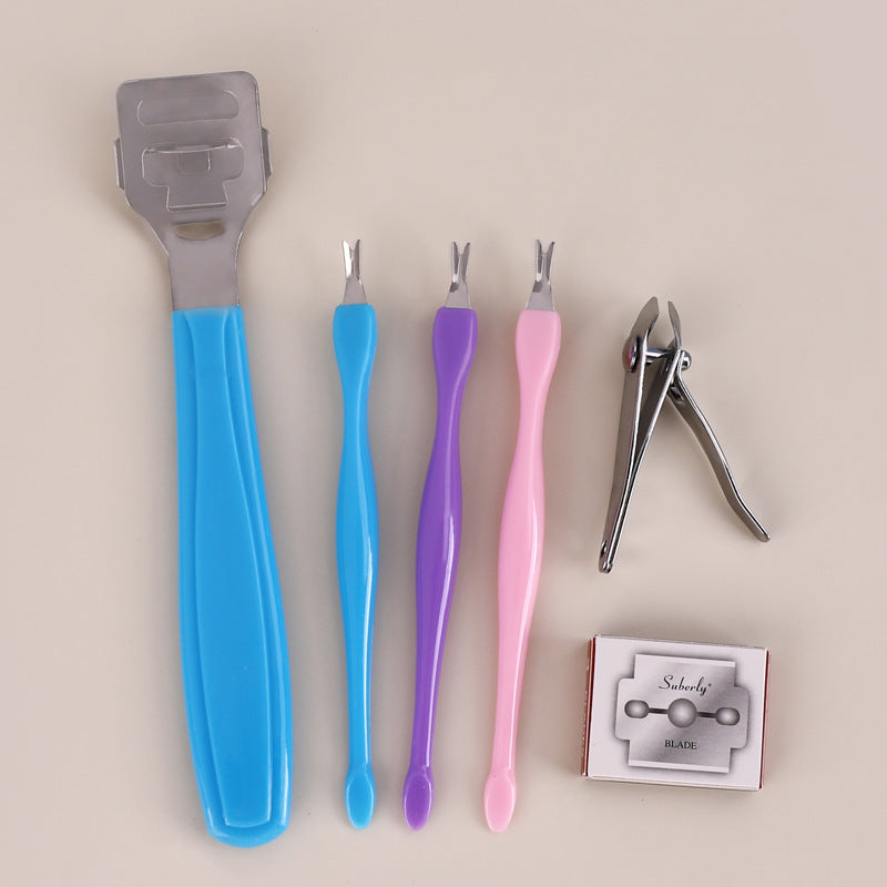 Pedicure tool set for removing dead skin and calluses, foot grinder, foot and heel scrubber Secondary image