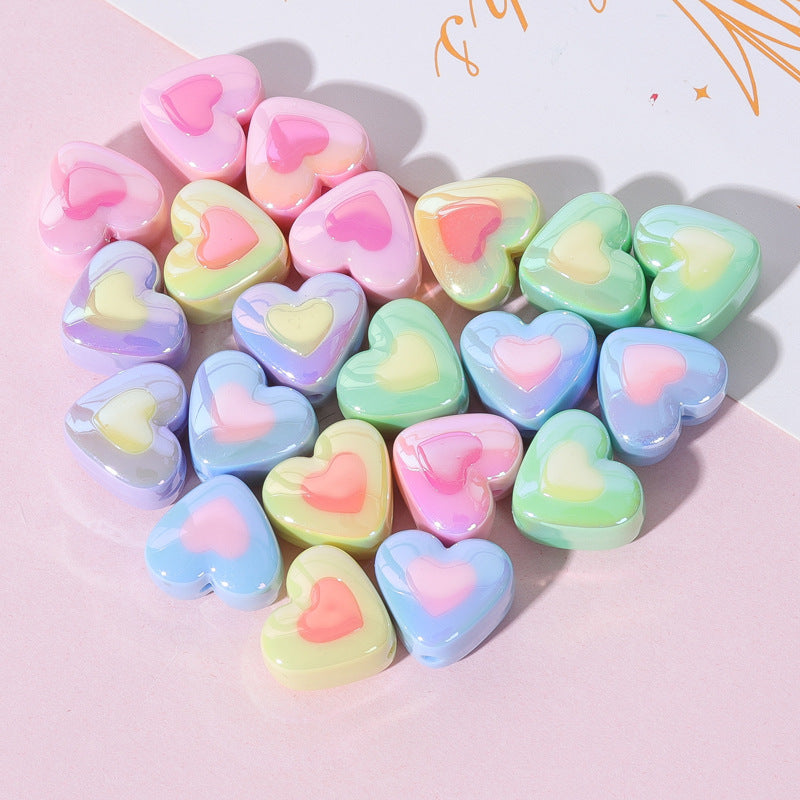 Acrylic UV Color-plated macaron heart candy star colorful loose beads diy Beads for bracelets and necklaces Secondary image