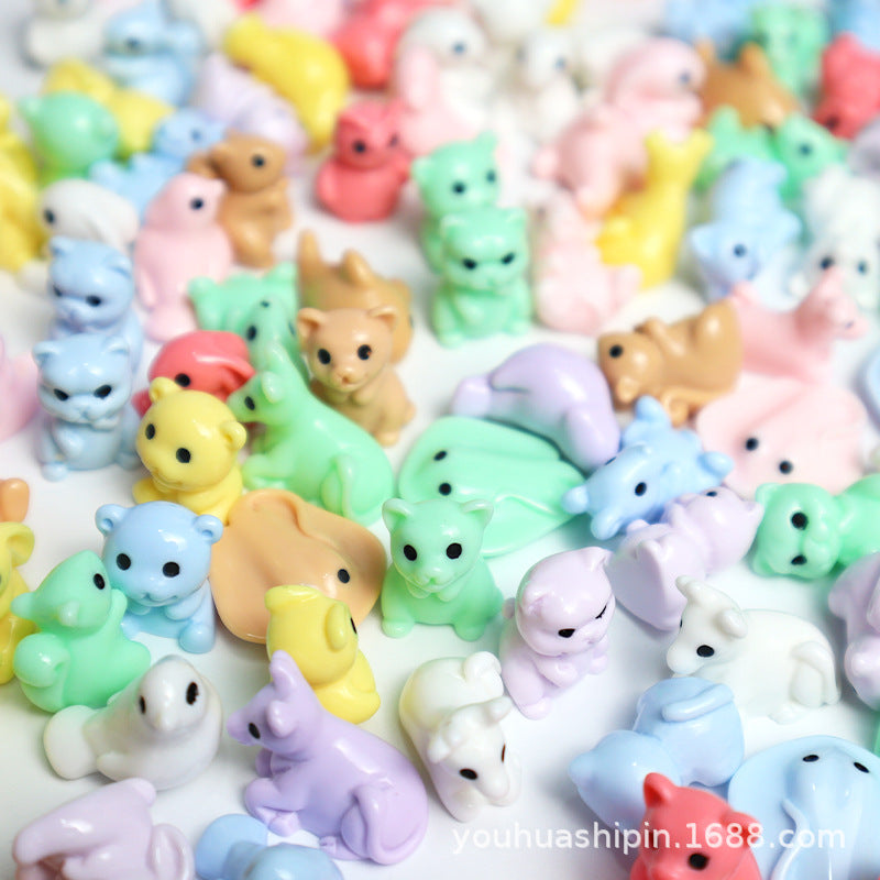 Macaron-colored small animal mixed-style micro-landscape handmade accessory items, good quality, available in blind bags Secondary image
