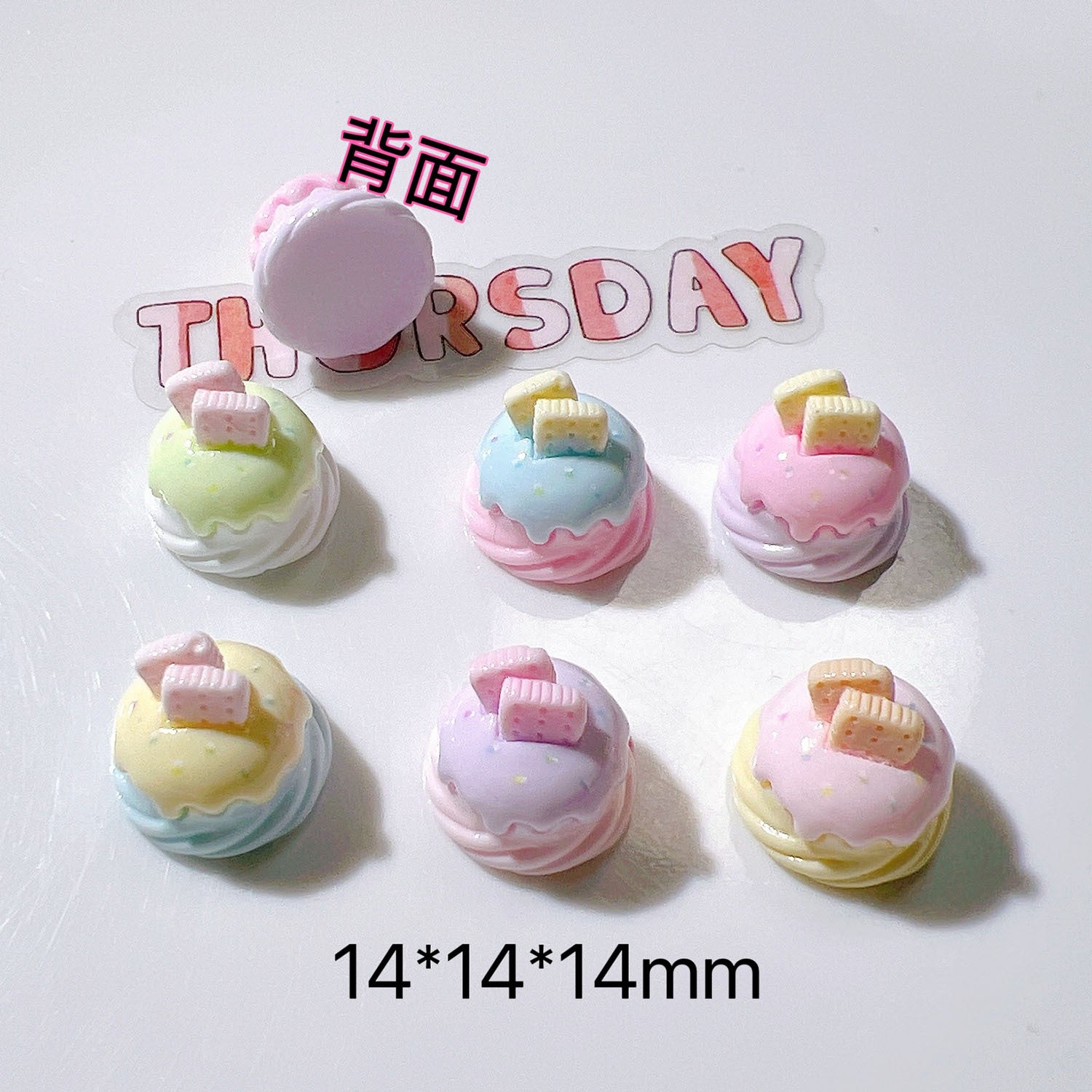 DIY Handmade flat-backed embellishments for children's hair accessories, shoe decorations, and 3D cookie and cake pendants Secondary image