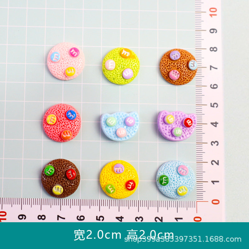 Cartoon M&M's cute resin accessories for phone cases, hair accessories, and handmade materials for colorful DIY projects Secondary image