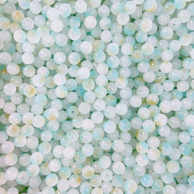 8mm Gradient jade-like jelly glass beads diy Handmade jewelry, bracelet, necklace accessories, beading materials Secondary image