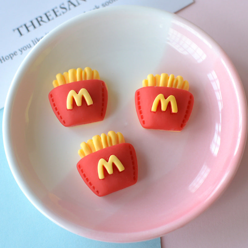 Cartoon Coke Fries Dinosaur Letter Plate Resin Jewelry Accessories Hair Accessories Phone Case DIY Material Factory Direct Sales Secondary image