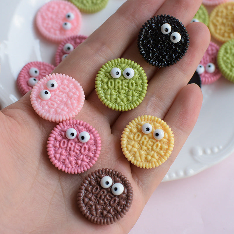 Cute Super Adorable Eye Cookie Toy Resin Accessories Phone Case Hair Accessories Cup DIY Accessories pj543 Secondary image