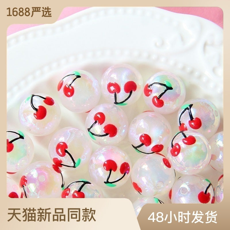 16mm Creative Cute Hand-painted Oil Drop Painting Beads Loose Beads diy Mobile Phone Chain Bracelet Necklace Jewelry Accessories Secondary image
