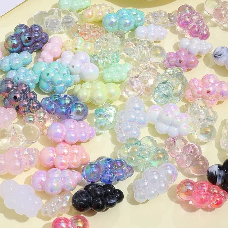 UV 単色 ぽっちゃりクラウドビーズ 紐通し用 ストレート穴付き DIY 携帯電話チェーン キーホルダー 素材 ジュエリーアクセサリー サブ画像