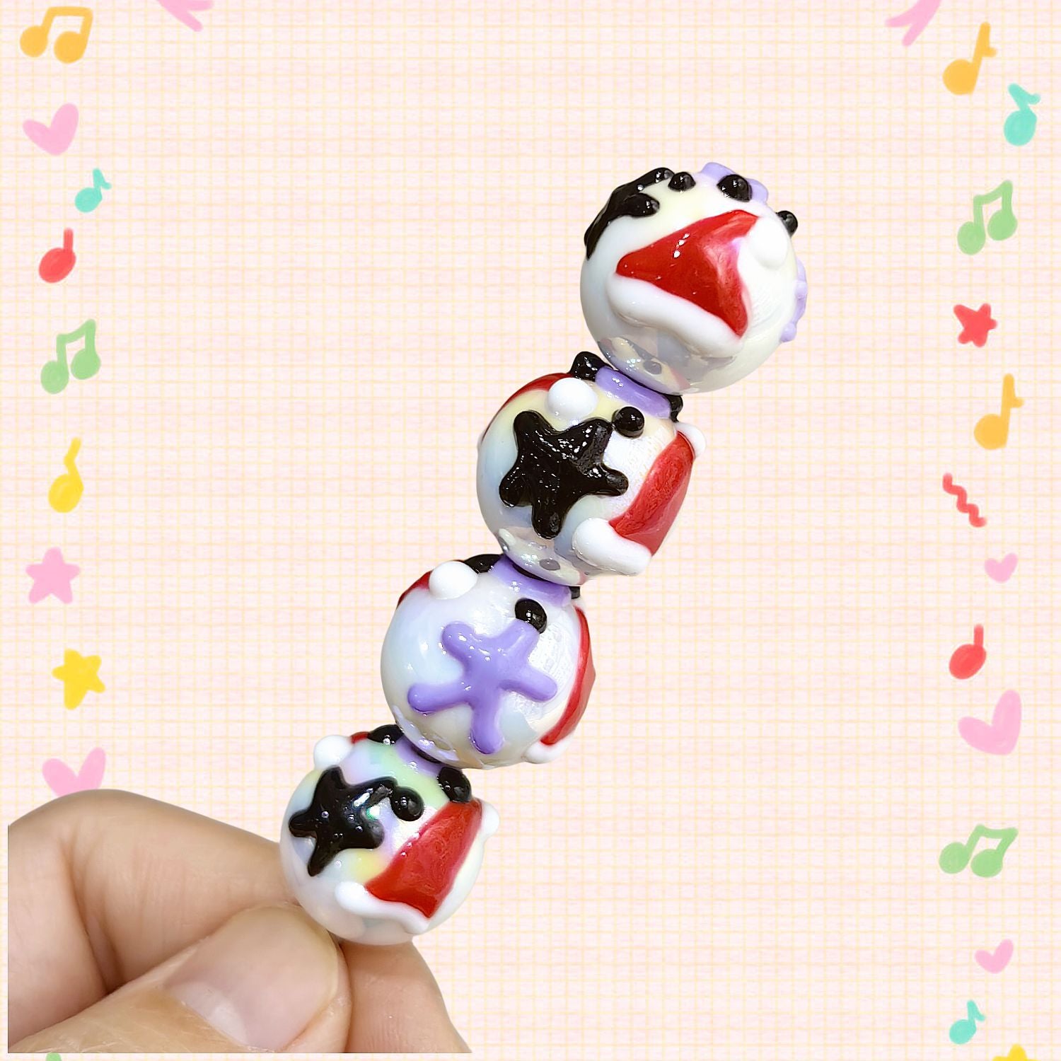 diy High-end Hand-painted Beads diy Beaded Beads Loose Beads Accessories Loose Bead Bracelet Phone Chain Material Secondary image