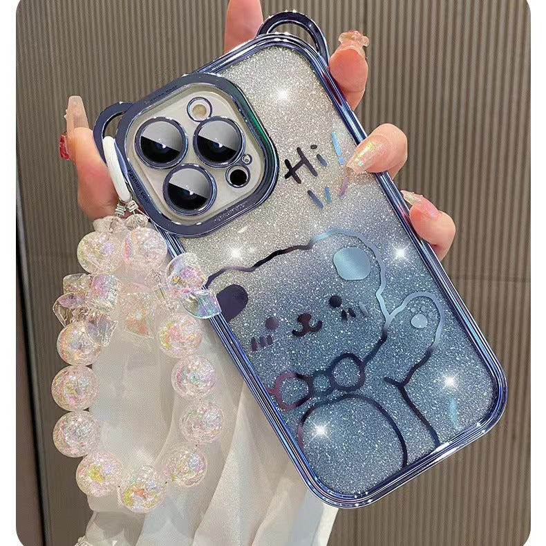 韓国風インスタグラム風のカラフルなバーストビーズのリボンの携帯チャーム、バッグチャーム、キーチャーム サブ画像