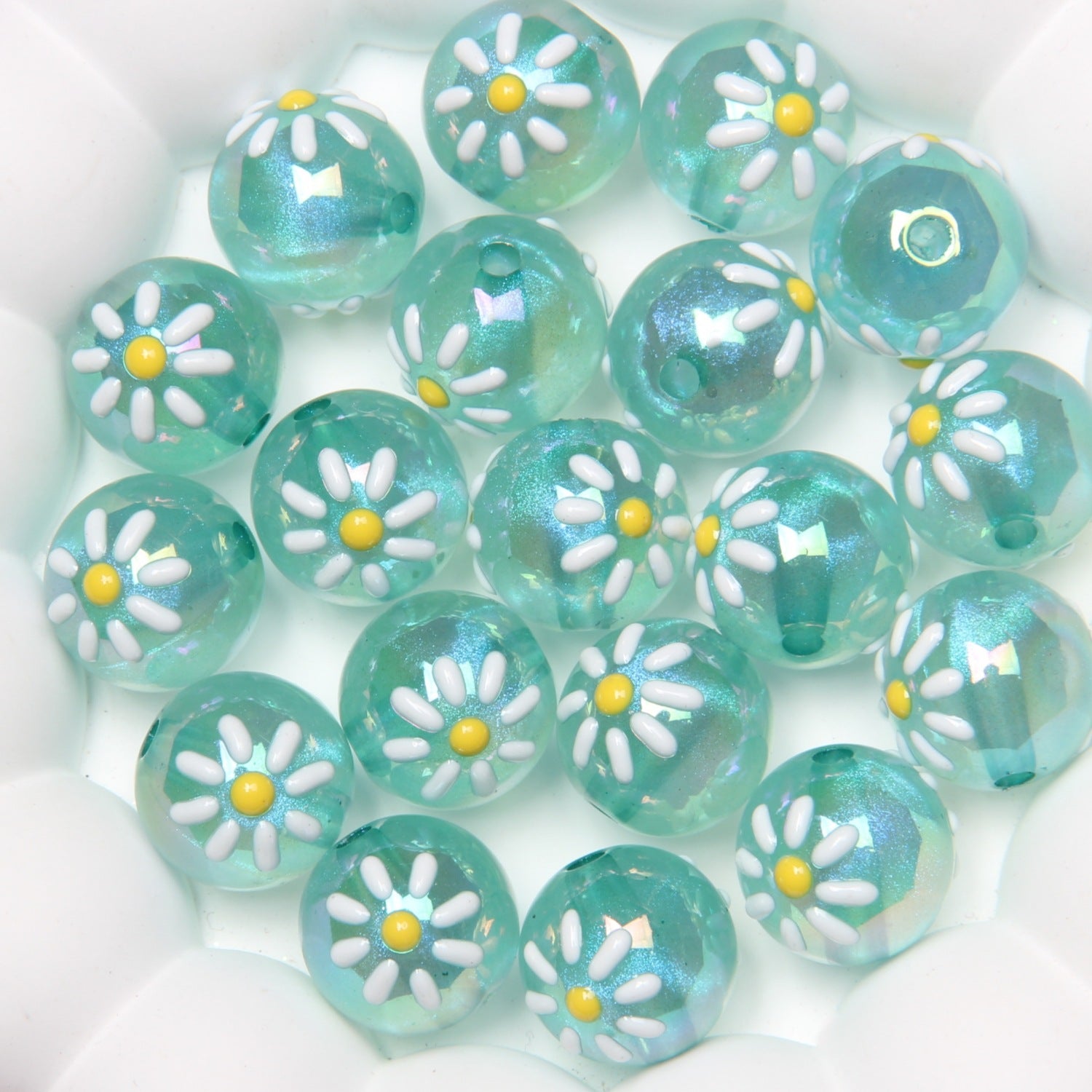 Hand-painted Beads Acrylic Beads diy Loose Bead Bracelet Phone Chain Jewelry Accessories Beads Secondary image