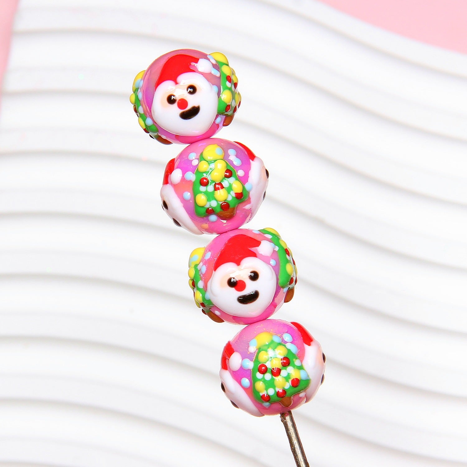 Multi-faceted Hand-painted Beads Beaded Loose Beads diy Bracelet Mobile Phone Chain Jewelry Accessories Secondary image