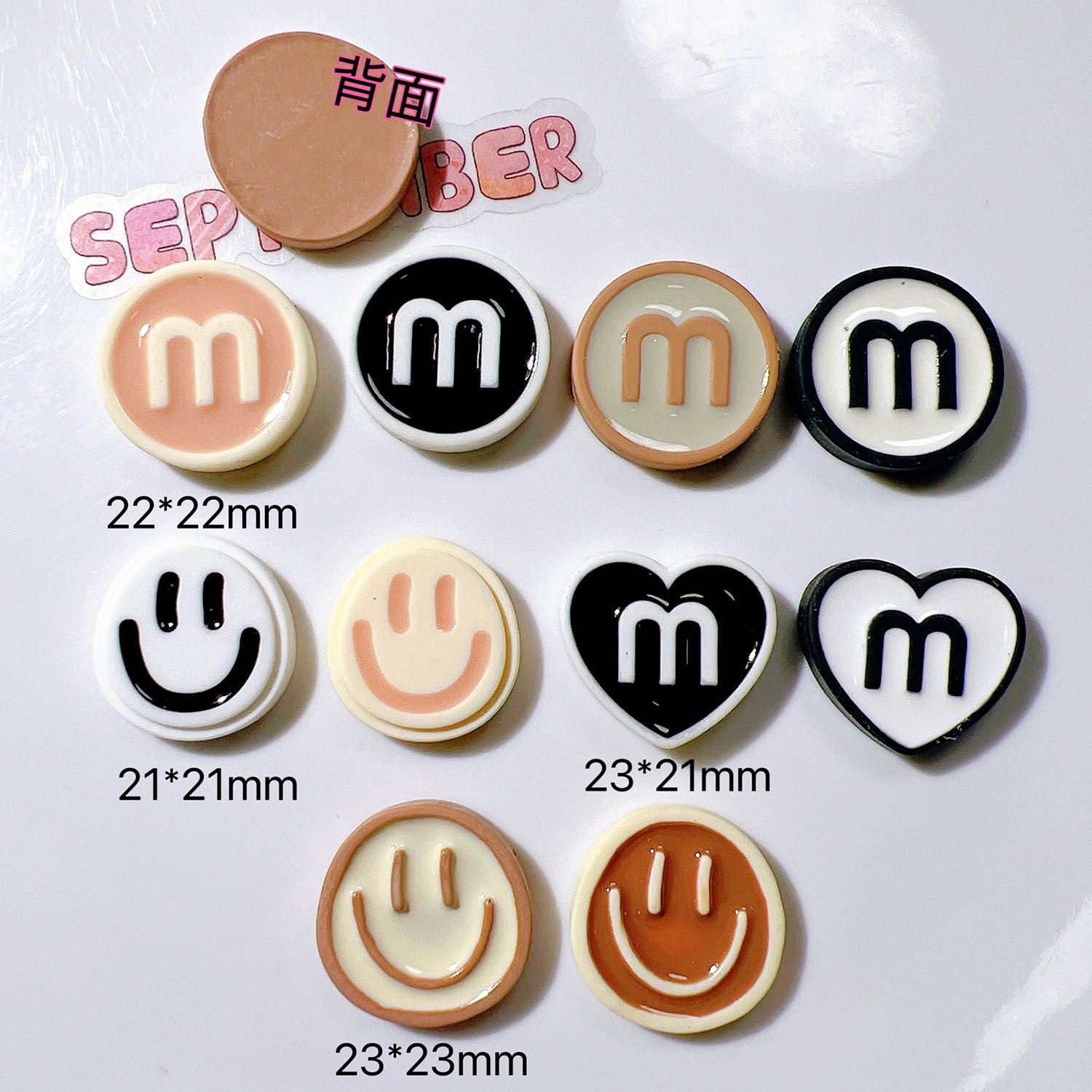 DIY Decorative phone case stickers, shoe buckles, water bottle stickers, straw covers, toy stickers, oil-drip smiley faces m Secondary image