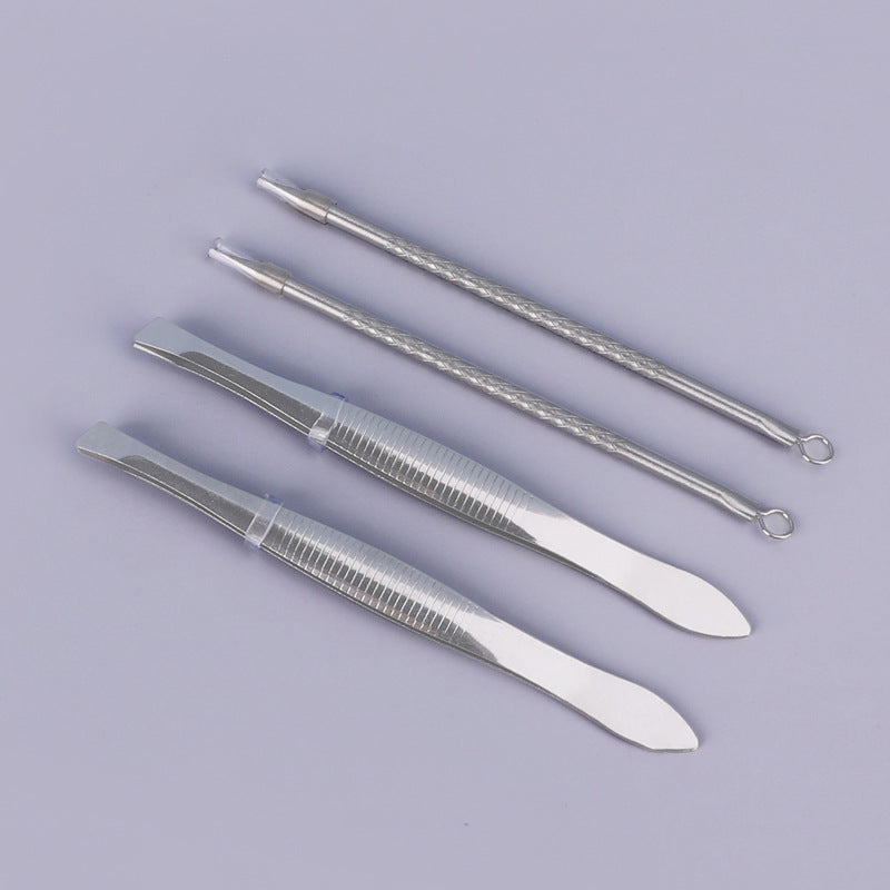 Nail scissors set, manicure and beauty nail care tool set, acne needle, nail clipper 5-piece set Secondary image