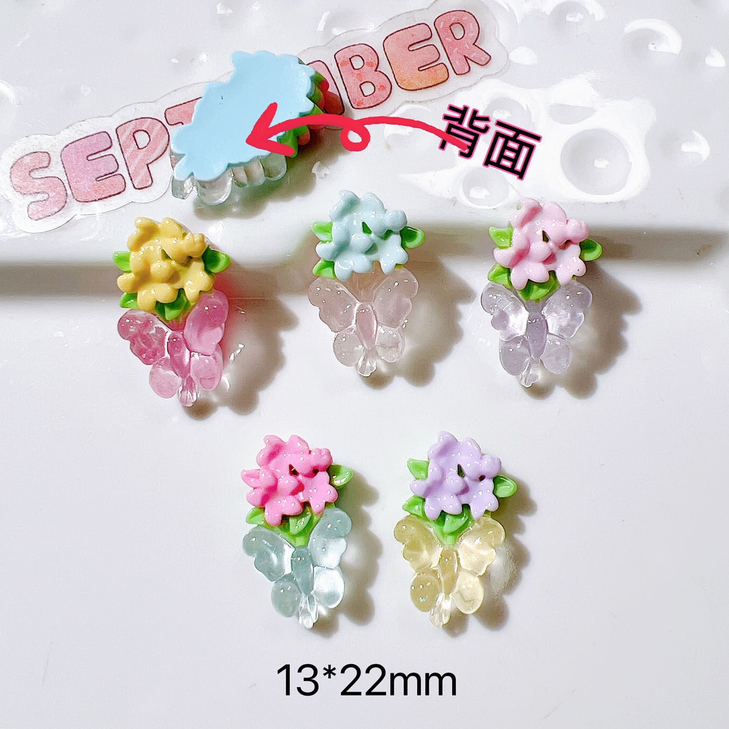 diy Accessories, craft materials, water cup, cream glue, children's hair accessories, transparent butterfly bouquet Secondary image