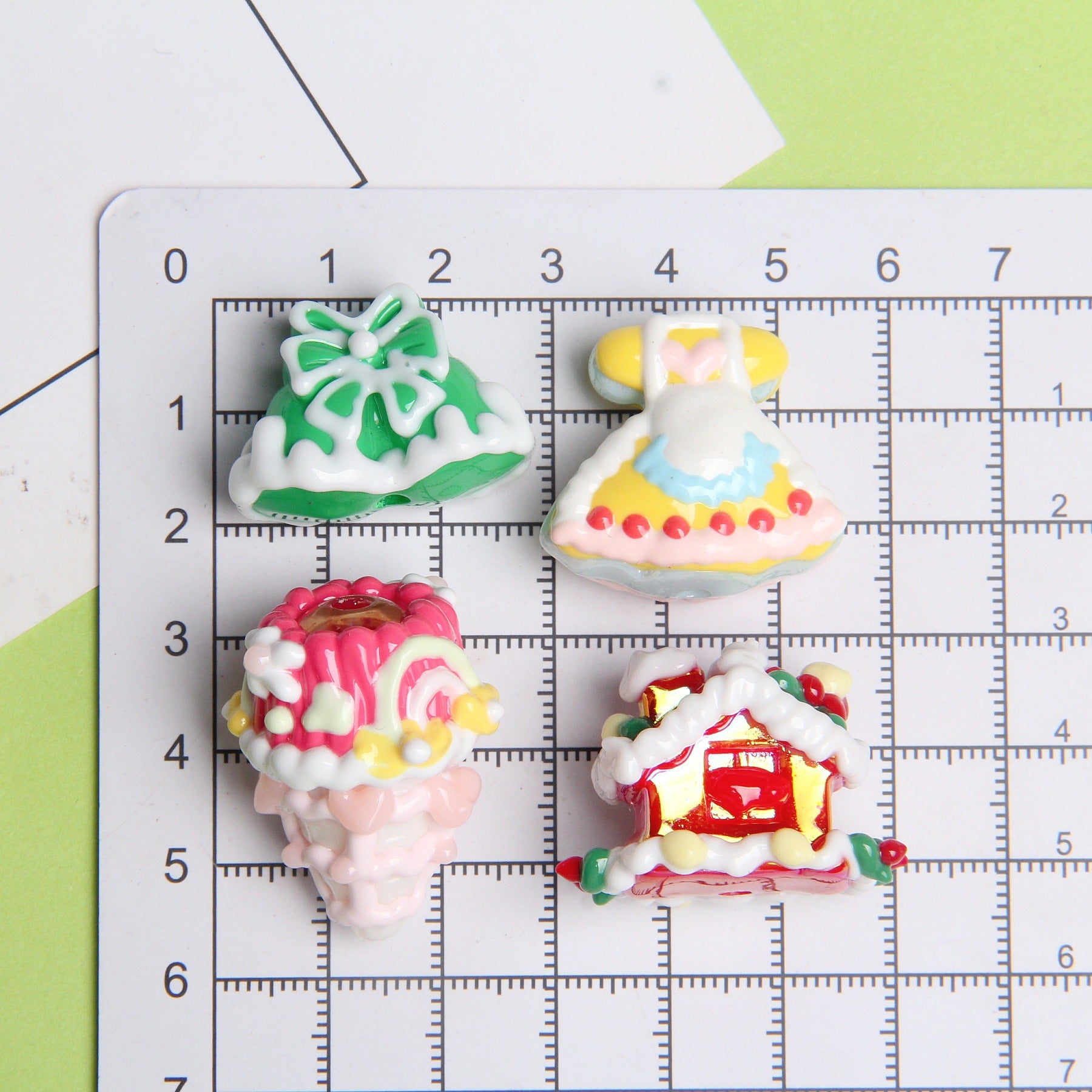 diy Beads Beaded Hand-painted Beads Handmade Loose Beads Christmas Bracelet Accessories diy Bead Stringing Pen Accessories Secondary image