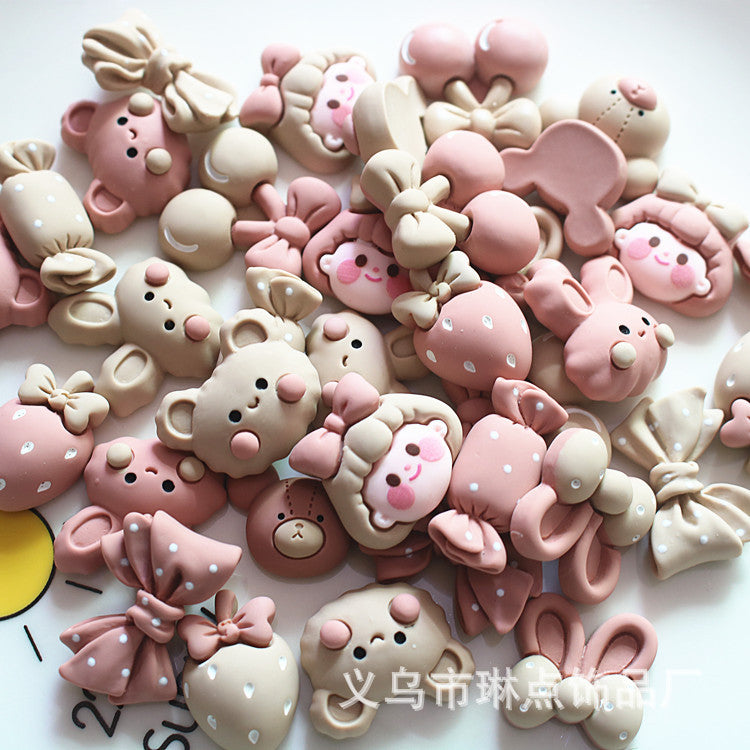 Mika Pink Girl Rabbit Bear Cherry Candy Resin Accessories Phone Case Water Cup DIY Jewelry Materials Secondary image