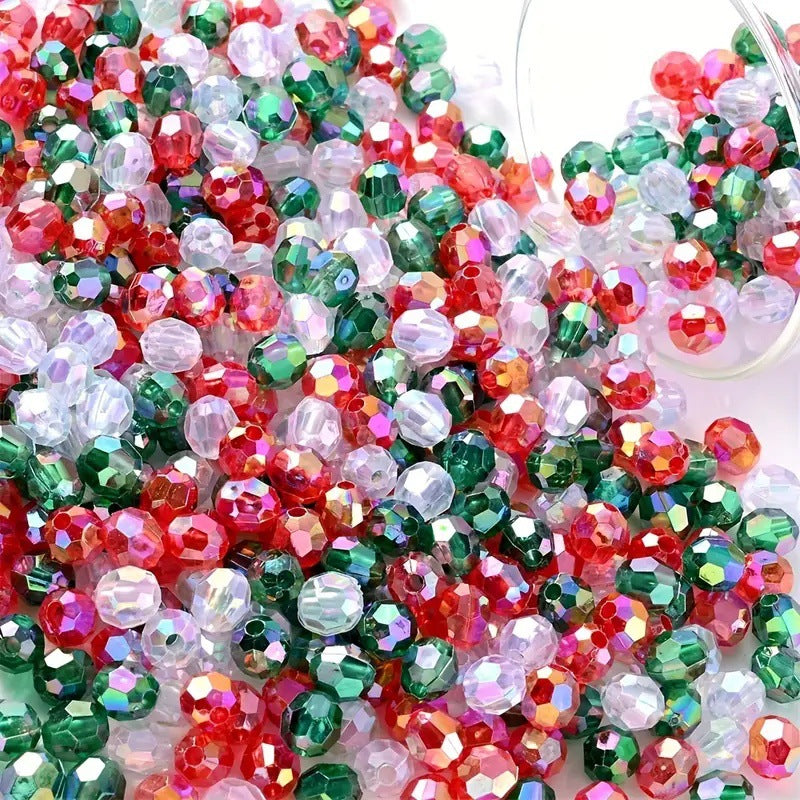 8/10mmAB Color32Faceted colorful beads, corner beads, acrylic beads, beaded bracelet weaving Secondary image