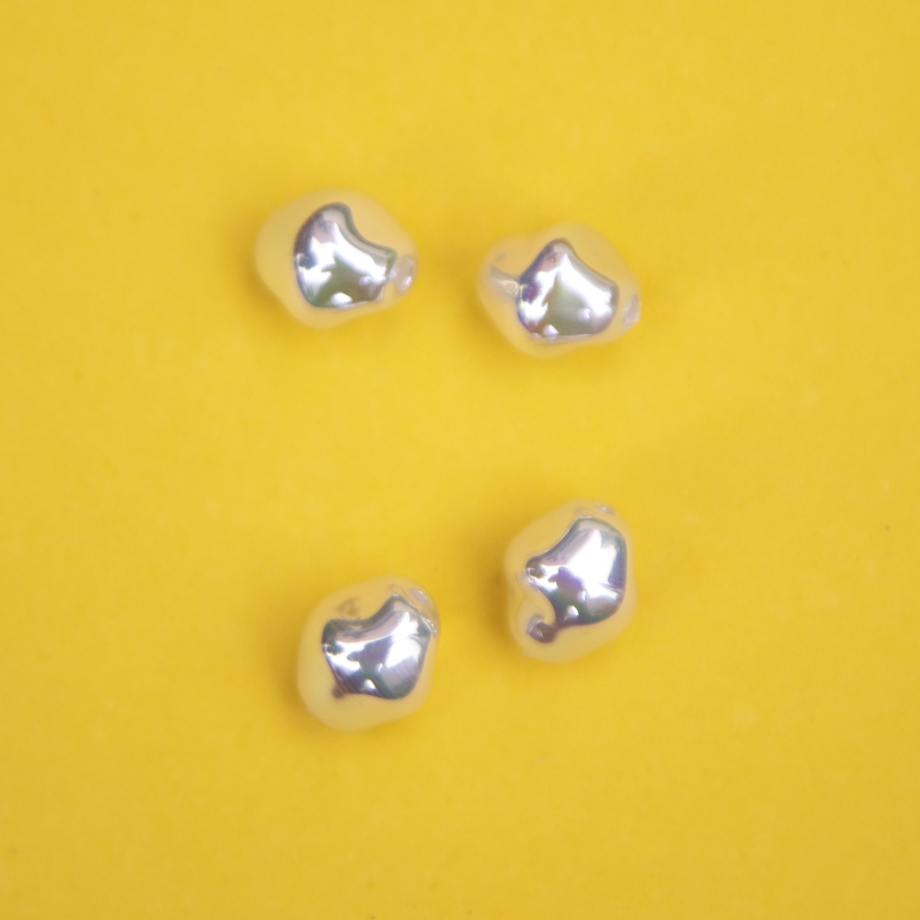 Lengyue Imitation Pearl Baroque Electroplated Colorful High-Gloss Non-Scratch Through-Hole Loose Beads Necklace Phone Chain Accessories Secondary image