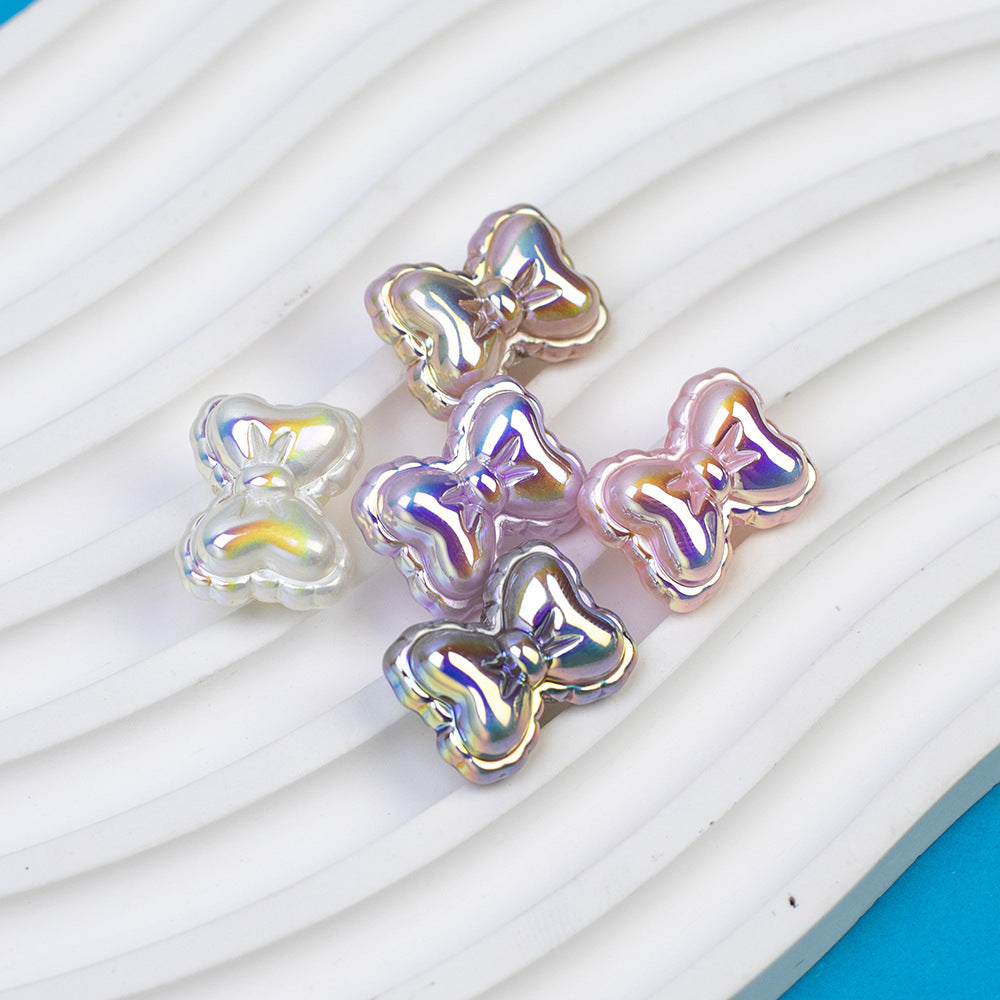 Cold Moon Pearl Princess Bowknot ABS Color-coated irregular-shaped beads diy Mobile phone beaded accessory beads Secondary image