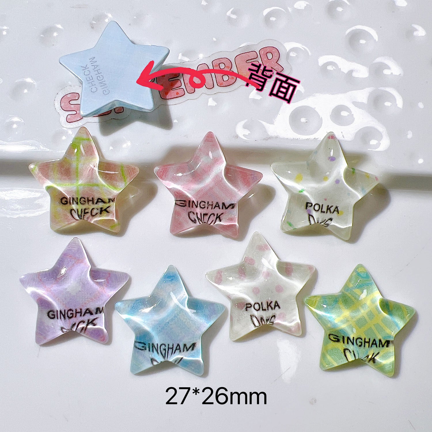 Acrylic Accessories diy Craft materials: shoe buckles, hats, stationery patches, base materials, transparent letters, pentagrams Secondary image