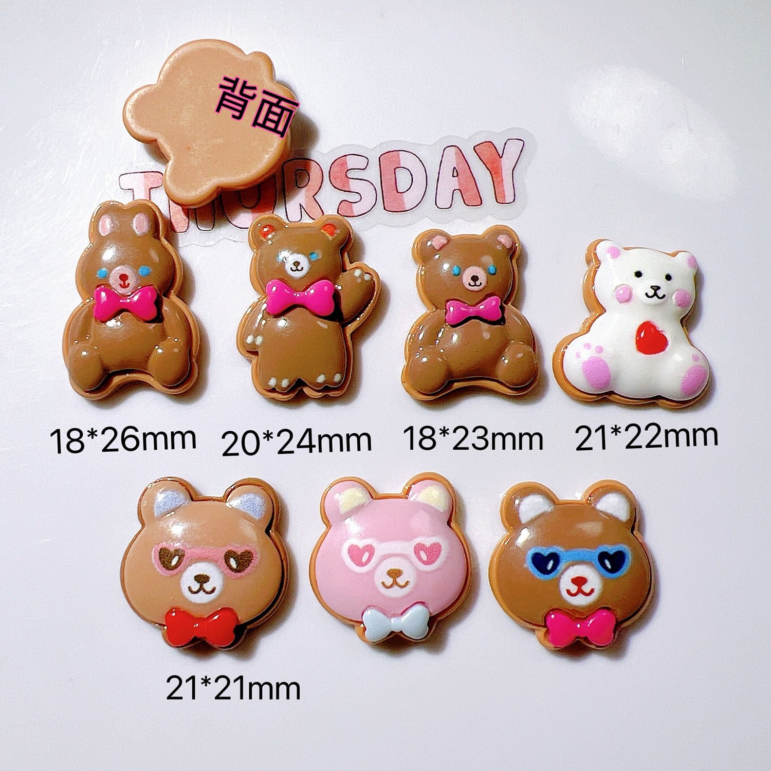 diy Accessories, craft materials, shoe buckles, water bottle stickers, cream glue stickers, hair accessories, glasses, bear Secondary image