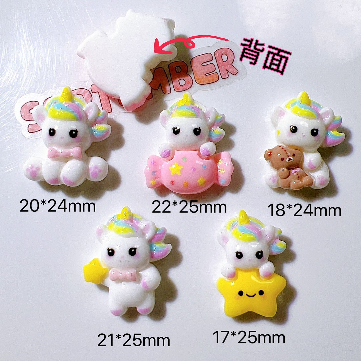 diy Accessories, craft materials, water cup stickers, cream glue, children's hair accessories, pentagram, unicorn Secondary image