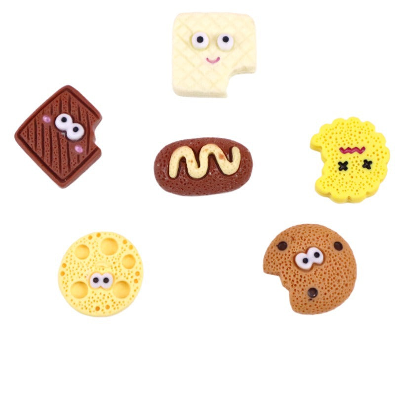 Biscuit and bread toy cartoon DIY handmade hair accessories, hair clips, fridge magnets, clogs, phone case decorations Secondary image