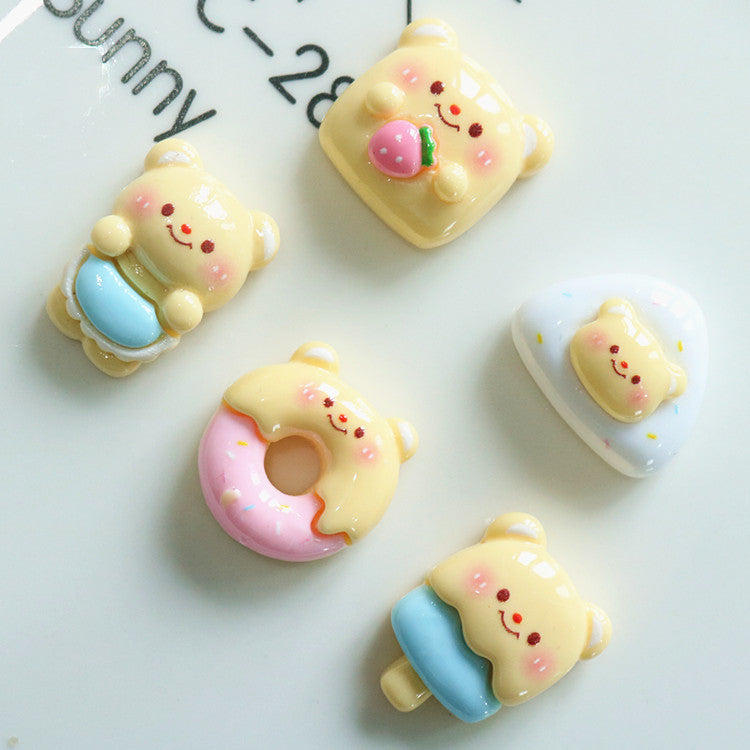 Cartoon playful spring puppy cartoon cream glue resin accessories DIY handmade hairpin toy Crocs shoe materials Secondary image