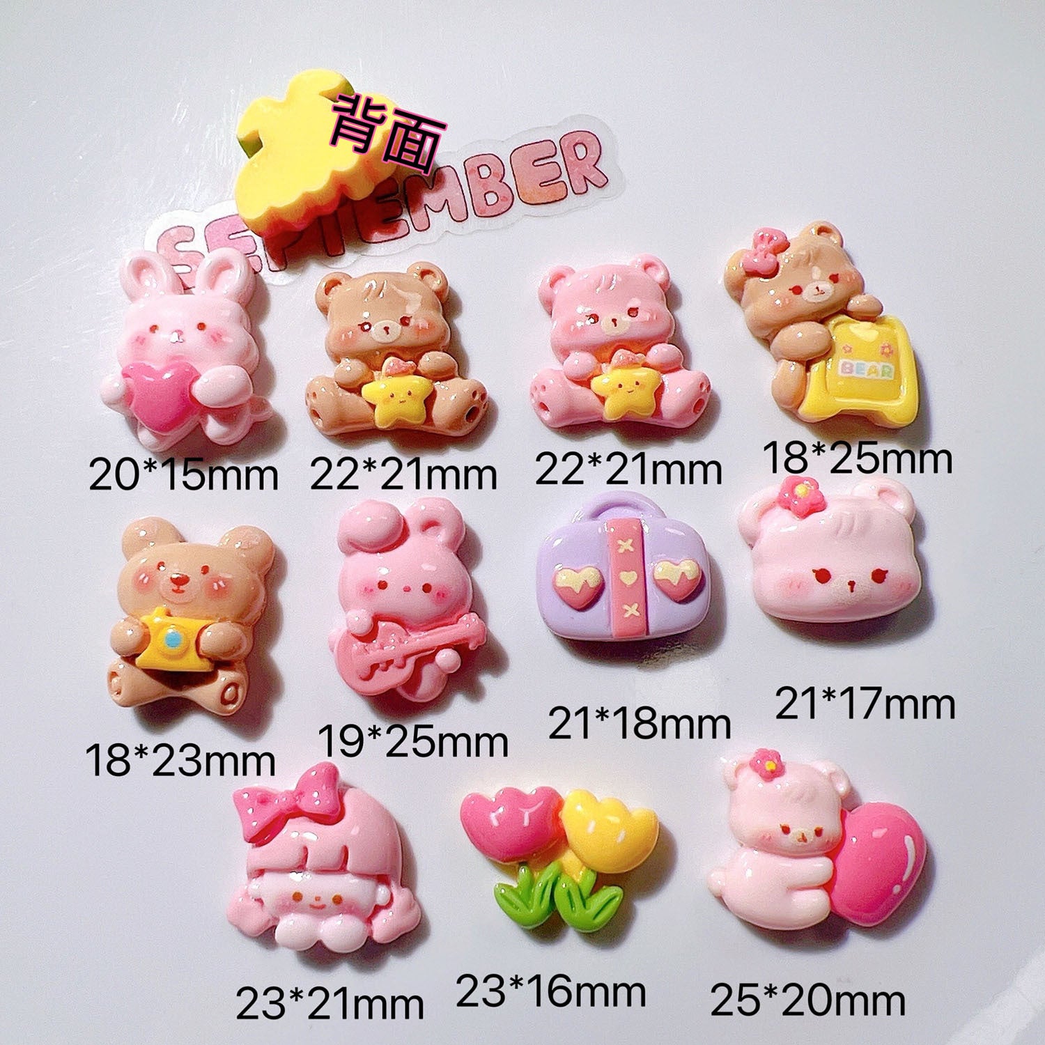 diy Accessories, craft materials, shoe charms, water cup stickers, cream glue, hair accessory patches, heart-shaped bear powder Secondary image
