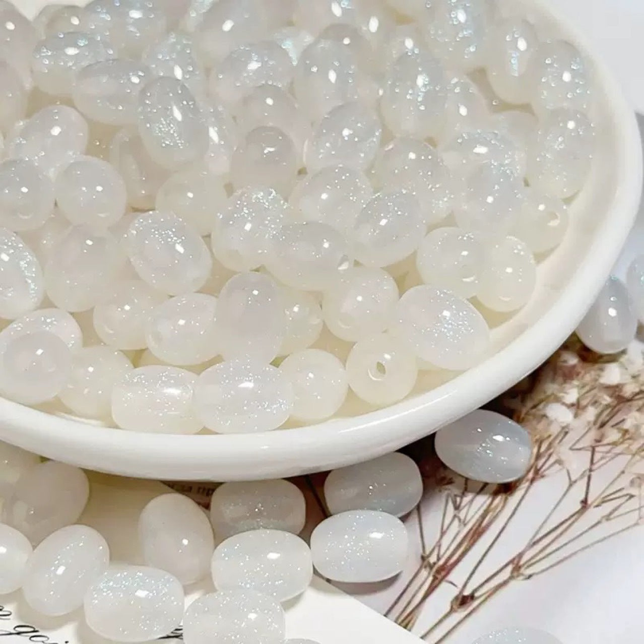 8x11mm Starry sky shimmering jujube beads, grape beads, resin drum beads, handmade DIY Necklace, bracelet, beaded jewelry materials Secondary image